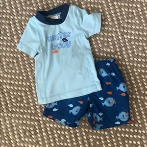 Gymboree | rash guard & board shorts